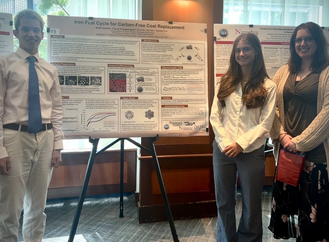Young Scholars students presenting poster on iron fuel cycle